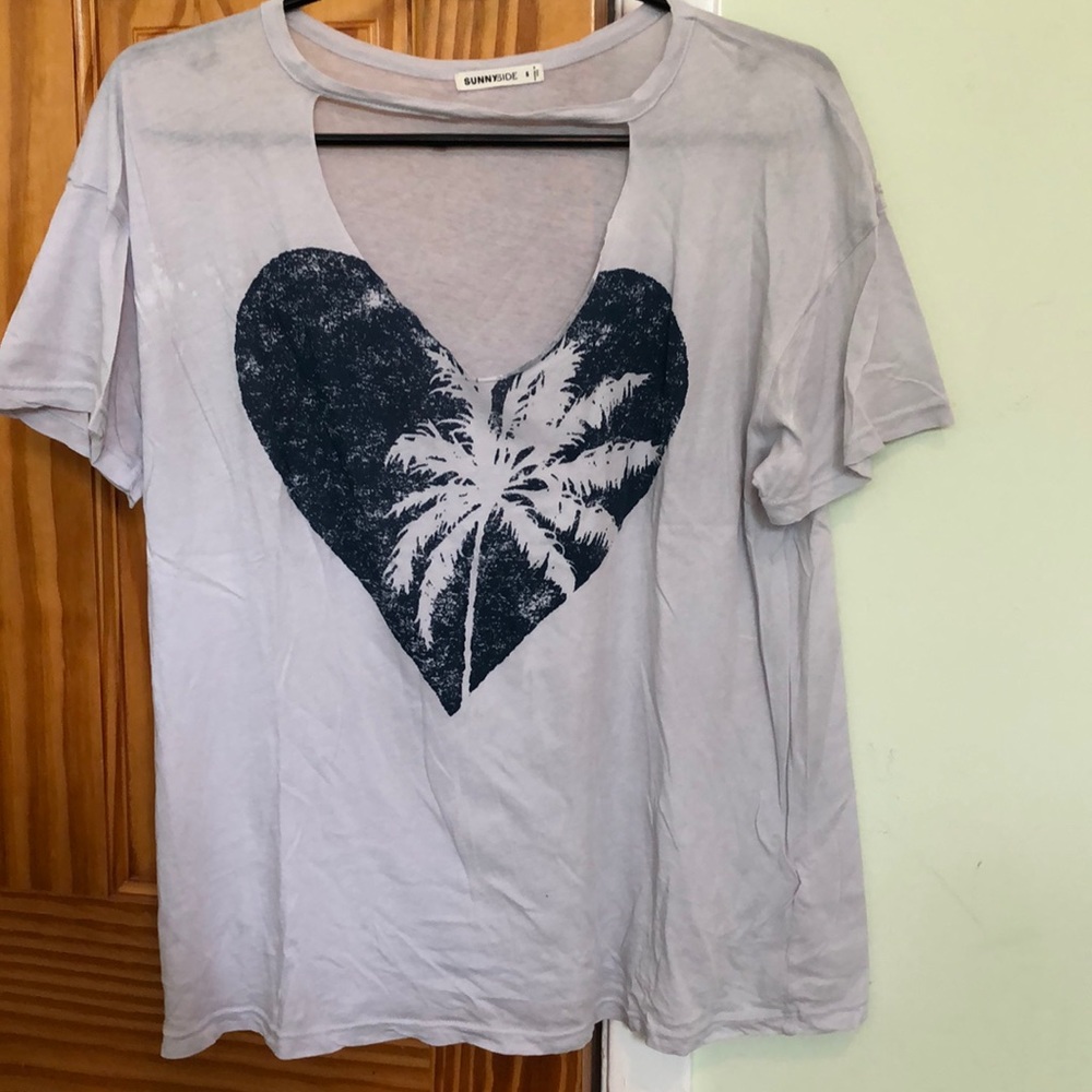 Light purple t shirt with v neck!